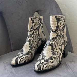 Snakeskin Booties